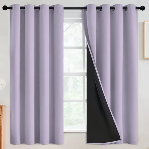 Vista 52 de SimpleHome - Cortinas opacas 100% para recámara, cortinas de ventana con ojales beige, con aislamiento térmico, cortinas de oscurecimiento