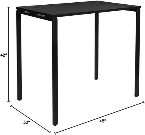 Vista 12 de OSP Home Furnishings Prado - Escritorio para oficina en casa, 48 pulgadas, 42 pulgadas, 48 pulgadas de ancho x 42 pulgadas de alto, color negro