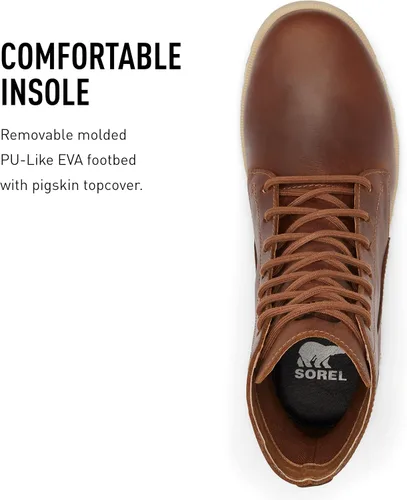 Vista 5 de Sorel Kezar - Botas altas WP para hombre botas de lluvia de cuero impermeables