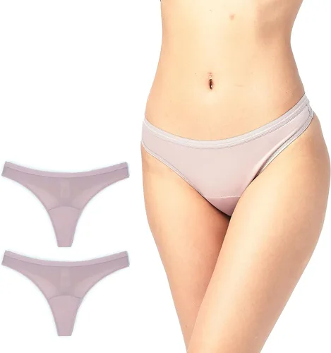 Vista 17 de Shero Thong Period Maternity, Postpartum Panties, Leakproof, Odor & Moisture Control Underwear for Women & Teens 2 paquetes Rojo