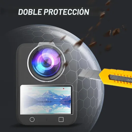 Vista 2 de Protector de lente compatible con DJI Osmo 360, protectores de lente transparentes para osmo 360 con protector de pantalla de lente para DJI Osmo
