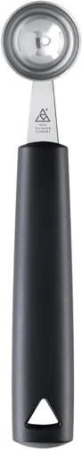 Vista 5 de triangle Baller doble melón – 0.4 pulgadas (0.394 in) – Cuchara de acero inoxidable para frutas, verduras, mantequilla y más – Cómodo mango