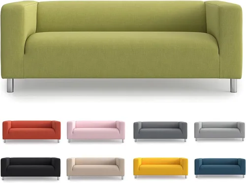 Vista 13 de TLYESD Funda de sofá Klippan de repuesto para funda de sofá IKEA Klippan, funda de sofá Klippan, solo funda (Gris Oscuro)