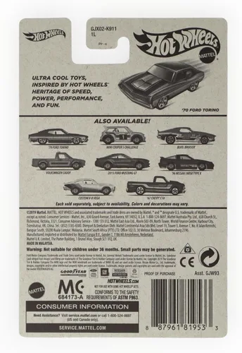 Vista 2 de Mattel Hot Wheels Flying Customs '70 Ford Torino
