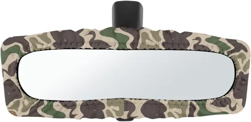 Vista 25 de Funda para espejo retrovisor de automóvil con estampado de vaca negro, protector de espejo retrovisor automático elástico