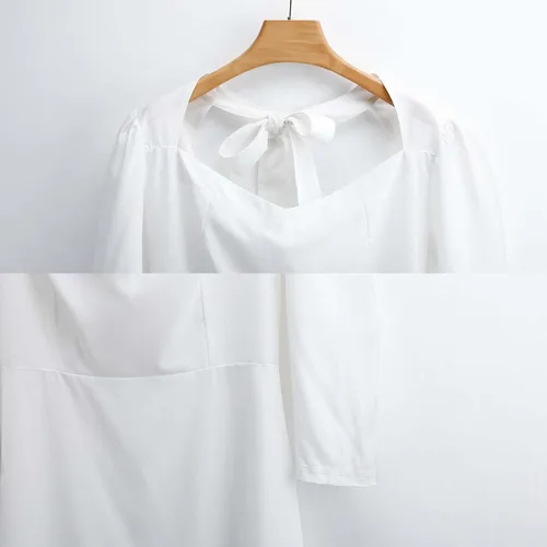 Vista 7 de Elegante vestido casual con lazo de la bandera venezolana para mujer, vestido floral acampanado, vestido de verano para niña, vestido de verano