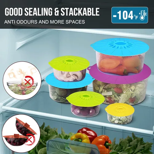 Vista 4 de Elegante Live – Conjunto de 5 cubiertas para alimentos, para microondas 5pcs Multi