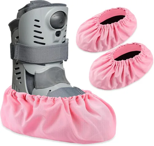 Vista 3 de Geyoga 2 Piezas Fundas para Botas de Caminar con Fractura Tela Oxford Antideslizantes Fundas de Zapatos Reutilizables para Zapatos de Recuperación