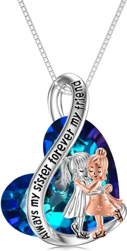Vista 51 de Collar de plata de ley para hermanas, joyas de cumpleaños para hermanas y amigas