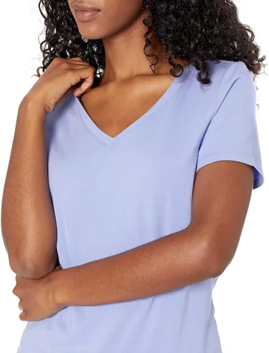 Vista 4 de Tienda Essentials Women's Classic-Fit Short-Sleeve V-Neck T-Shirt, (Available in Plus Size), Multipacks