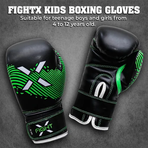 Vista 5 de Guantes de boxeo para niños de 3 a 8 años, 4 6 onzas, entrenamiento MMA, niños, niñas, guantes de kickboxing para entrenamiento, saco de boxeo, Muay