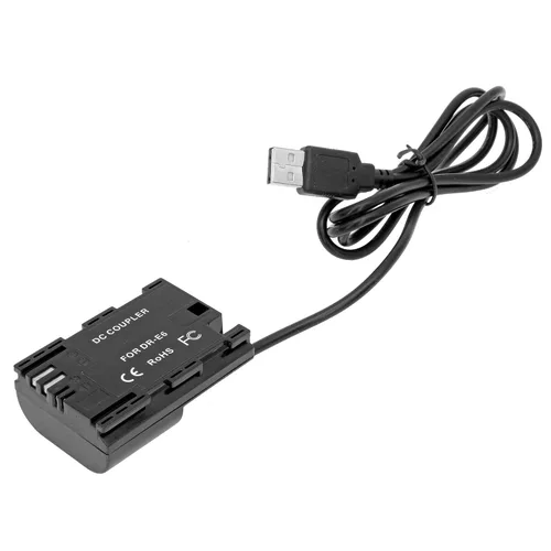Vista 2 de GyroVu Reemplazo de batería USB a DUMMY para CANON LP-E6 40" Cable adaptador
