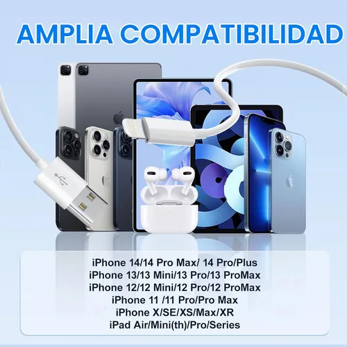 Vista 7 de Cable Lightning para iPhone de 6 pies, [certificado MFi de Apple], cable de carga rápida para iPhone 14 13 12 11 Pro Max XS XR X 8 7 6 Plus SE y más