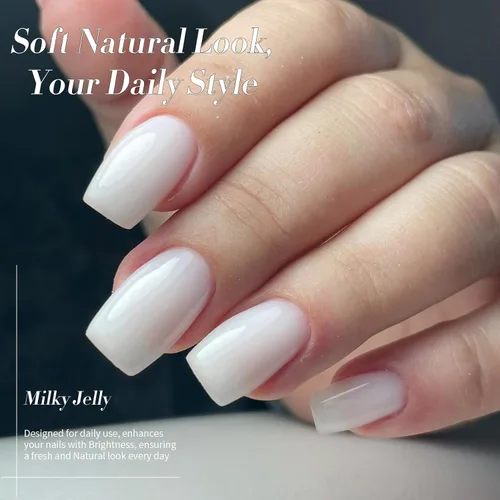 Vista 3 de Born Pretty - Esmalte de gel blanco lechoso, color blanco gelatina