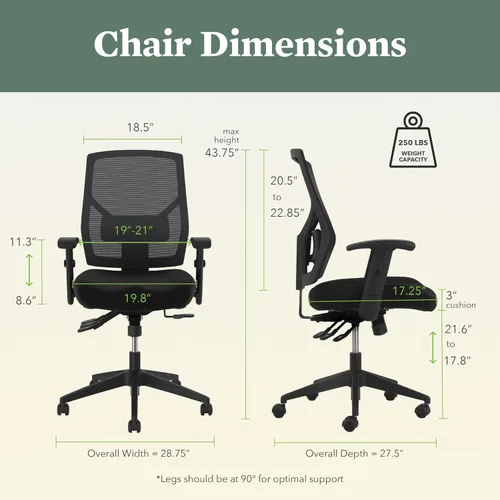 Vista 2 de HON Crio Silla ergonómica de oficina, silla de computadora de escritorio Parte trasera de malla - Inclinación avanzada