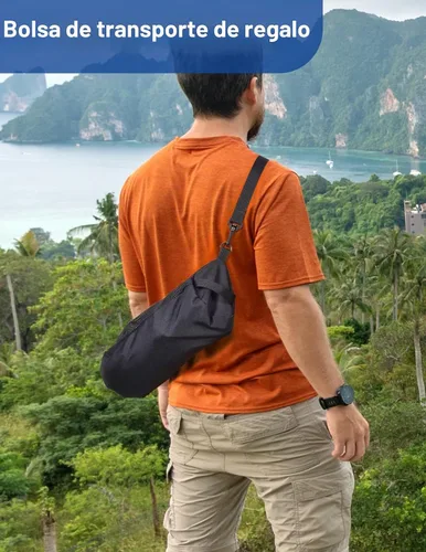 Vista 5 de Docusvect Silla de camping portátil giratoria para adultos Negro