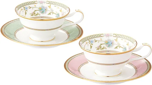 Vista 9 de Noritake Juego de platos Yoshino para té y café, Y6988/9983 (importación de Japón)