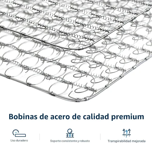 Vista 3 de Avenco Colchón individual de 8 pulgadas en una caja, colchones de felpa mediana tamaño individual con resortes Smarts Coil híbridos para alivio