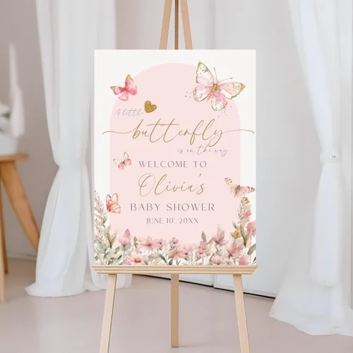 Vista 23 de Personalized Baby Shower Welcome Sign, Red Ladybug Baby Shower Welcome Sign, 12" X 18" (Small), 27" (Medium), 36" (Large), Plastic, Modern, Pole