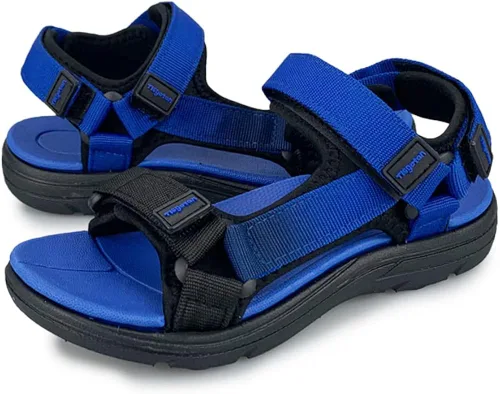 Vista 6 de TISGOTAN Sandalias de verano para niños, sandalias de senderismo con correas ajustables para niños pequeños y grandes