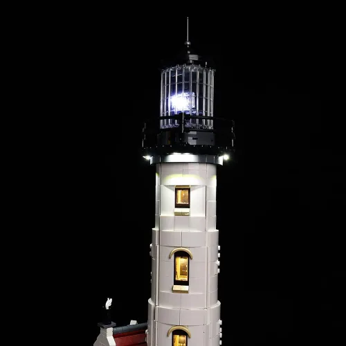 Vista 6 de Kyglaring Kit de luces LED compatible con Lego Set 21335, accesorios de iluminación compatibles con Home Ideas Faro motorizado, solo luces