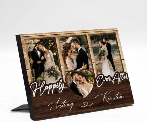 Vista 14 de Marco de fotos de boda personalizado con nombre de foto, regalos de boda personalizados para parejas, marco de fotos de boda personalizado, regalo