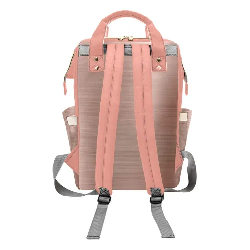 Vista 2 de Bolsas de pañales de flores impresas Mochila con nombre Bolso de bebé personalizado Bolsa de pañales de enfermería Regalos, Personalizado 1