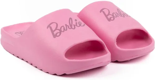Vista 3 de Barbie Sandalias deslizantes para niñas Sandalias con fondo de canto moldeado rosa para niños y adolescentes Zapatos de piscina de verano