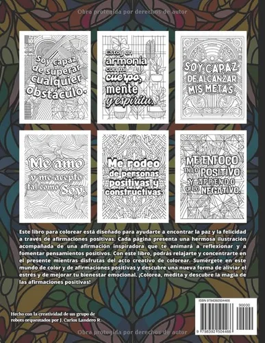 Vista 2 de Afirmaciones para el Alma Un libro para colorear con mensajes positivos para tu día a día (Spanish Edition)