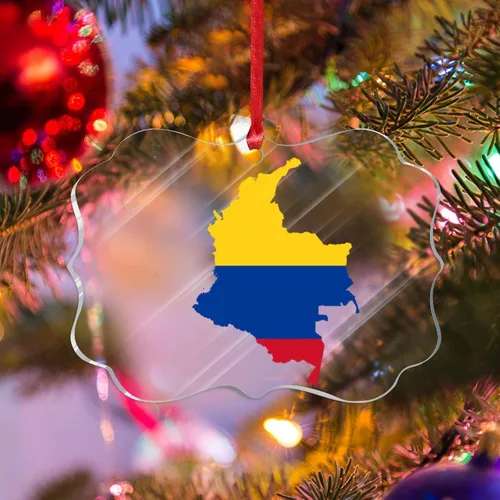 Vista 16 de Silueta de la bandera de Bután, adornos para árbol de Navidad, bandera nacional, recuerdo, decoraciones de Navidad, adornos acrílicos de Bután