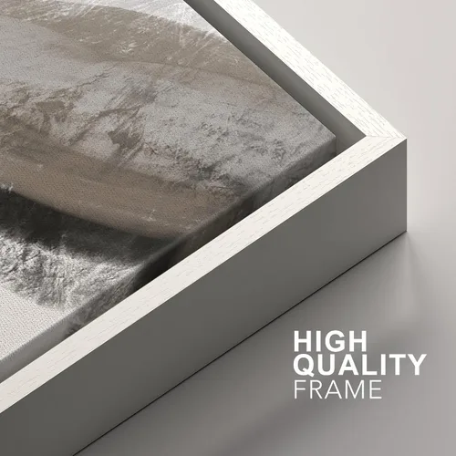Vista 177 de SIGNFORD - Set de obras de arte en lienzo enmarcado para pared, ilustraciones abstractas de neblina del desierto en tonos neutros beige y marrón