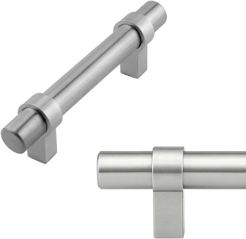 Vista 12 de Modket Paquete de 1 manija estilo barra europea de oro cepillado para gabinete de acero inoxidable 304 de 2 pulgadas