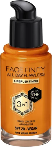 Vista 17 de Max Factor Facefinity 3 en 1 base de maquillaje líquida todo el día sin imperfecciones, SPF 20-32 Beige claro, 30 ml