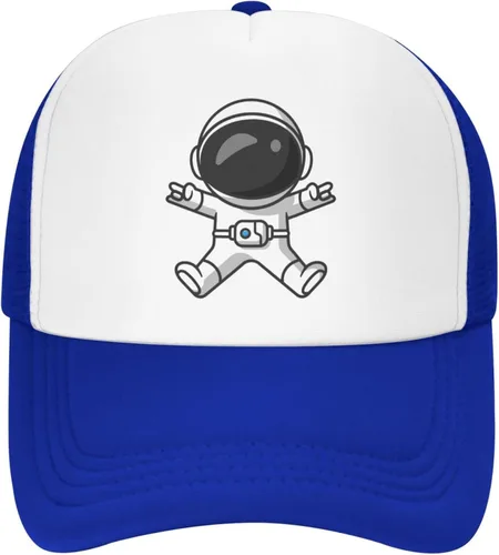 Vista 2 de Astronauta Logo Baseball Cap Woman Mens Trucker Hat Adjustable Mesh Dad Hat