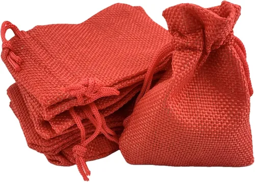 Vista 65 de Palmhomee Paquete de 20 bolsas de regalo de arpillera con cordón, bolsas de joyería de lino, bolsas de yute de boda para joyas y bolsas