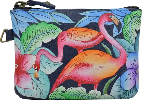 Vista 2 de Anna by Anuschka Monedero de cuero pintado a mano para mujer