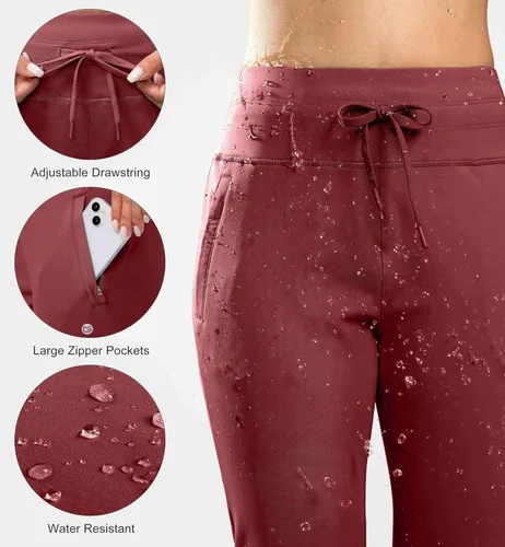 Vista 56 de G Gradual Pantalones deportivos con forro polar para mujer, de cintura alta, resistentes al agua, térmicos, para invierno, correr, senderismo