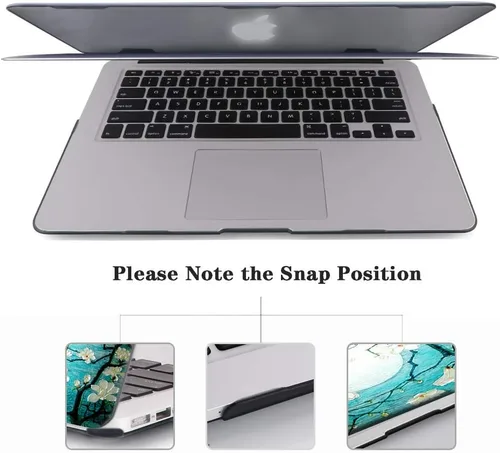 Vista 6 de iCasso Funda para MacBook Air de 13 pulgadas (versión anterior 2010-2017), carcasa protectora rígida de plástico y cubierta de teclado solo
