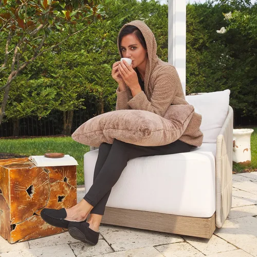 Vista 23 de Floopi Pantuflas para mujer, forro de piel sintética suave con espuma viscoelástica acogedora, pantuflas de casa para mujer con suela antideslizante