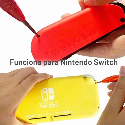 Vista 6 de Destornillador triwing compatible con Nintendo Switch, EMiEN 0.079 in Phillips 0.059 in Y00 Tri-Point Tri Wing Tip Kit de destornilladores