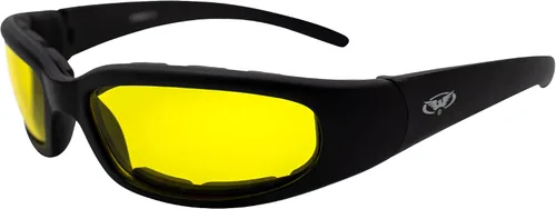 Vista 8 de Global Vision Chicago - Lentes de sol acolchados para motocicleta para hombres y mujeres, color negro con lentes ahumados, seguridad RX-ABLE