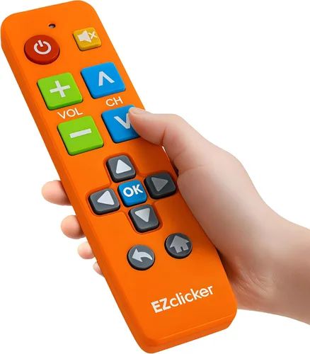 Vista 11 de EZclicker Control remoto universal de TV con botón grande (negro) Simple fácil de usar, ideal para personas mayores, funciona con las principales