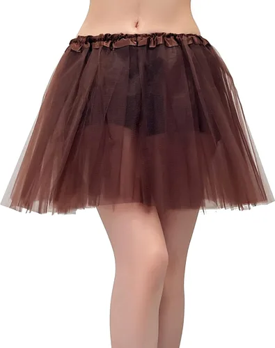 Vista 4 de lanzom Navidad de la mujer Classic elástico 3-layered tul tutú falda ballet Fiesta Disfraz
