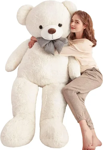 Vista 19 de IKASA Oso de Peluche Gigante Animal de Peluche Juguete de Felpa, 47 pulgadas Grande Lindo Jumbo Juguetes Suaves, Enorme Gran Esponjoso Gordo Negro