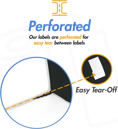 Vista 7 de OfficeSmartLabels Etiqueta térmica directa de 3 x 5 pulgadas, compatible con impresoras Rollo e impresoras de escritorio Zebra y más, papel