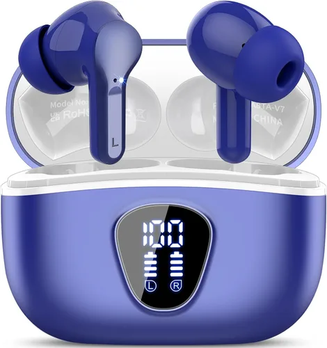 Vista 16 de Auriculares inalámbricos, Auriculares Bluetooth 5.4 HiFi Estéreo, Auriculares Bluetooth con Micrófono ENC de Cancelación de Ruido, Auriculares