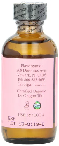 Vista 4 de Flavorganics Extracto de almendra orgánica, botella de vidrio de 2 onzas