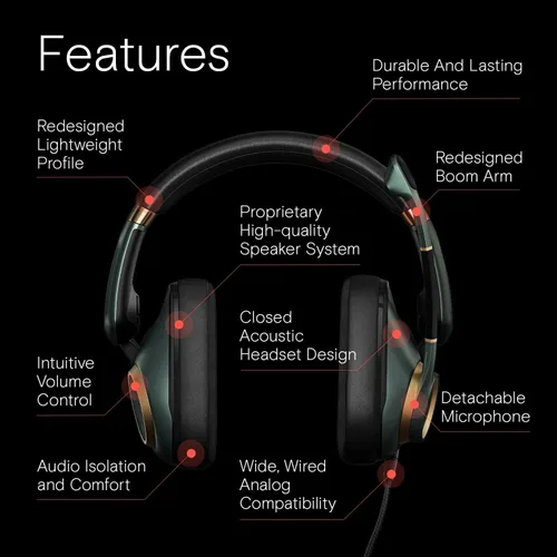 Vista 2 de EPOS Audio H6PRO - Auriculares acústicos cerrados para juegos (color verde carrera)