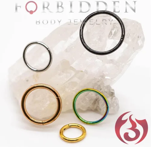 Vista 5 de Forbidden Body Jewelry - Piercing para la nariz de acero quirúrgico 316L con bisagra, 14G, 16G, 18G, diámetro de 15/64, 5/16, 25/64, 15/32 pulgadas