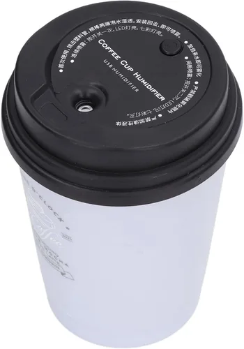Vista 10 de Humidifiers for Bedroom, 300ml Cool Mist Humidifiers, Portable Mini Humidifier, USB Mini Cute Coffee Cup Humidifier for Bedroom, Office & Car (Green)